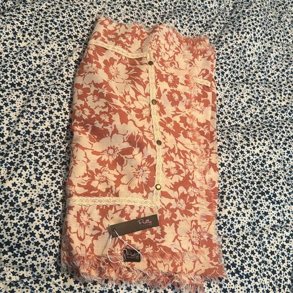 Pretty persuasions scarf 100% cotton 18 x 76 - Picture 2 of 3